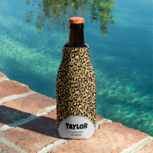 Enfriador De Botellas Impresión personalizada de leopardo