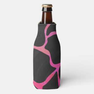 Enfriador De Botellas Impresión rosa caliente y negra