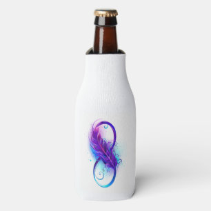 Enfriador De Botellas Infinito con pluma púrpura