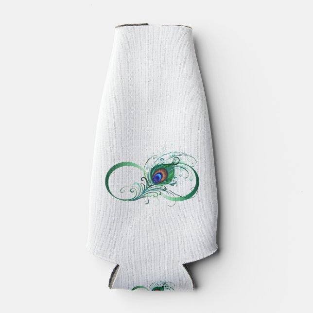Enfriador De Botellas Infinity Symbol with Peacock Feather (Anverso)
