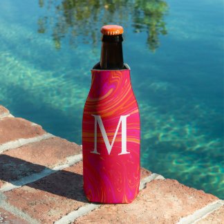 Enfriador De Botellas Inicial de monograma colorido moderno