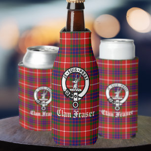 Enfriador De Botellas Insignia Escudo de Clan Fraser y Tartán