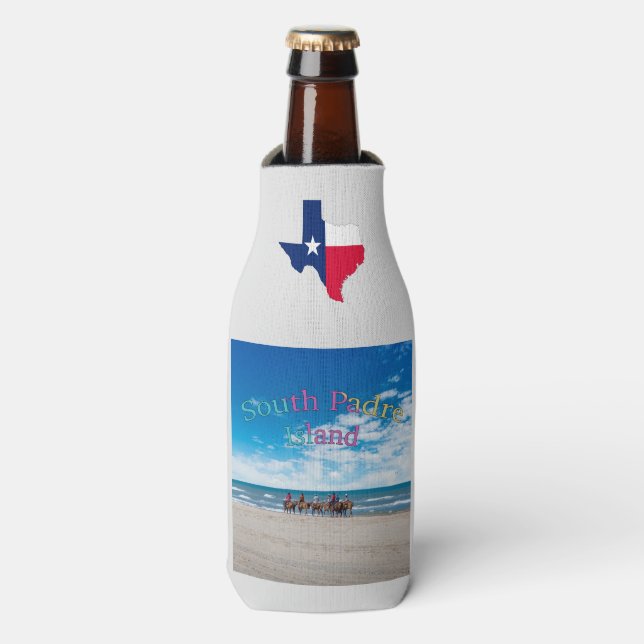 Enfriador De Botellas Isla del Padre Sur, Texas, refrigerador de botella (Frente de la botella)