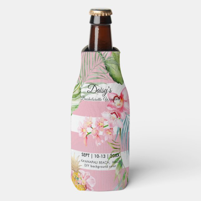 Enfriador De Botellas Isla Orquídea de PixDezines, fin de semana de Bach (Frente de la botella)