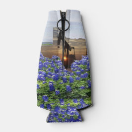 Enfriador De Botellas Jack de la bomba petrolera de Texas al atardecer e