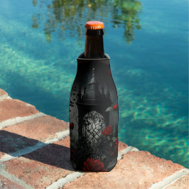 Enfriador De Botellas Jardín del Rosa del Cementerio Gótico con rojo y n