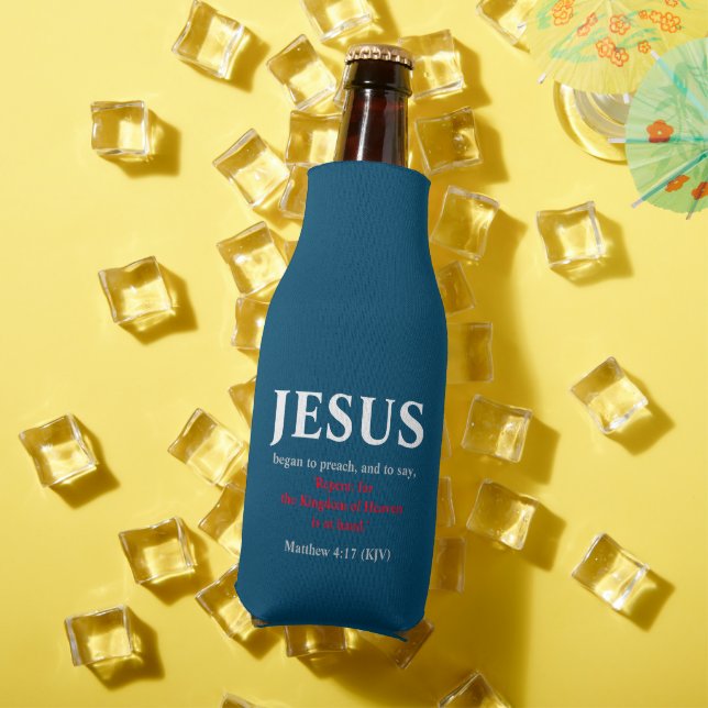 Enfriador De Botellas Jesús Empezó A Predicar. Mateo 4:17 (Verano in situ)