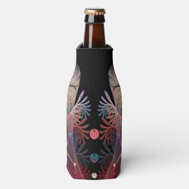 Enfriador De Botellas Jonglage Resumen arte fractal moderno de fantasía (Frente de la botella)