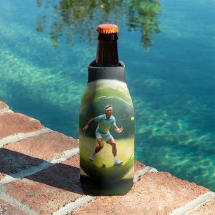 Enfriador De Botellas Jugador De Baile De Tenis A La Corte,