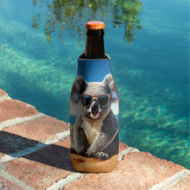 Enfriador De Botellas Koala en una playa de arena