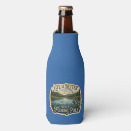 Enfriador De Botellas La vida es mejor con una caña de pescar