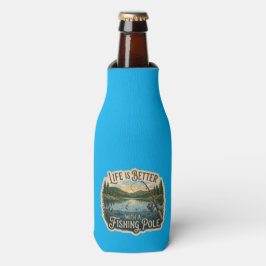 Enfriador De Botellas La vida es mejor con una caña de pescar
