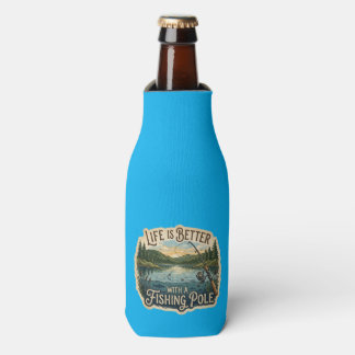 Enfriador De Botellas La vida es mejor con una caña de pescar