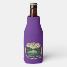 Enfriador De Botellas La vida es mejor con una caña de pescar