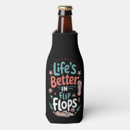 Enfriador De Botellas La vida es mejor en chanclas – divertida playa tro