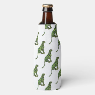 Enfriador De Botellas Leopard Black and Green Silhouette