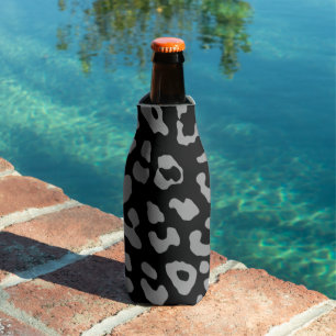 Enfriador De Botellas Leopard Print Black Gray