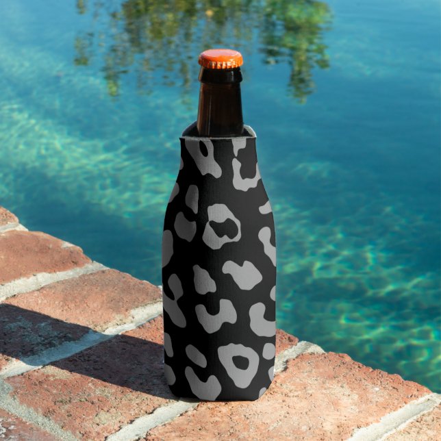 Enfriador De Botellas Leopard Print Black Gray (Piscina in situ)
