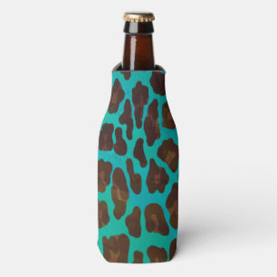 Enfriador De Botellas Leopardo Brown e impresión Verde azulada