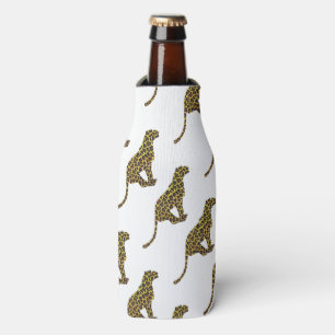 Enfriador De Botellas Leopardo Brown y Siloette amarillo