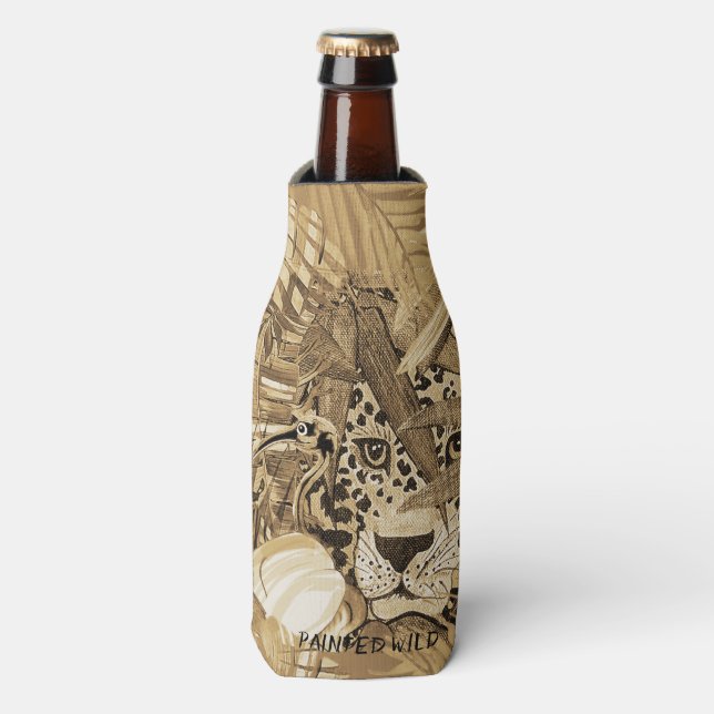 Enfriador De Botellas Leopardo sepia salvaje (Frente de la botella)