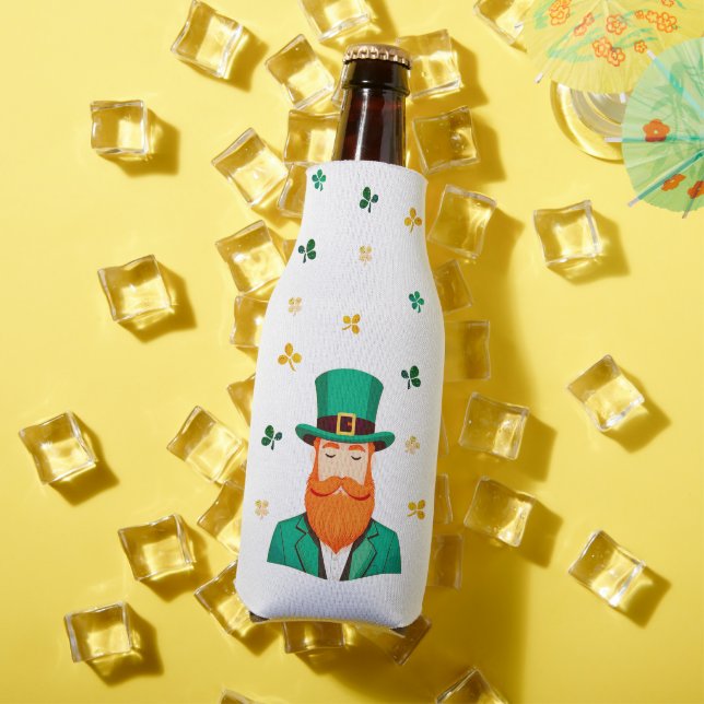 Enfriador De Botellas Leprechaun Clover Shamrock Patrick's Day (Verano in situ)