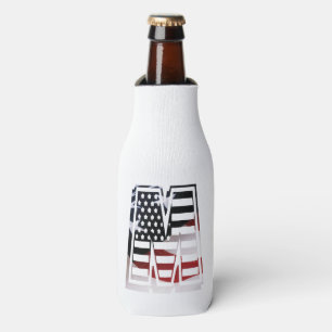 Enfriador De Botellas Letra M monograma inicial USA
