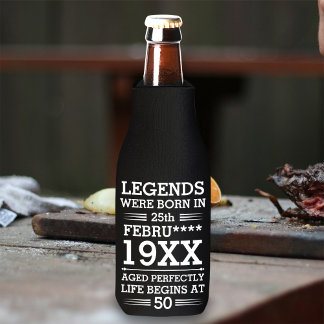 Enfriador De Botellas Leyendas personalizados nacieron en la edad de mes