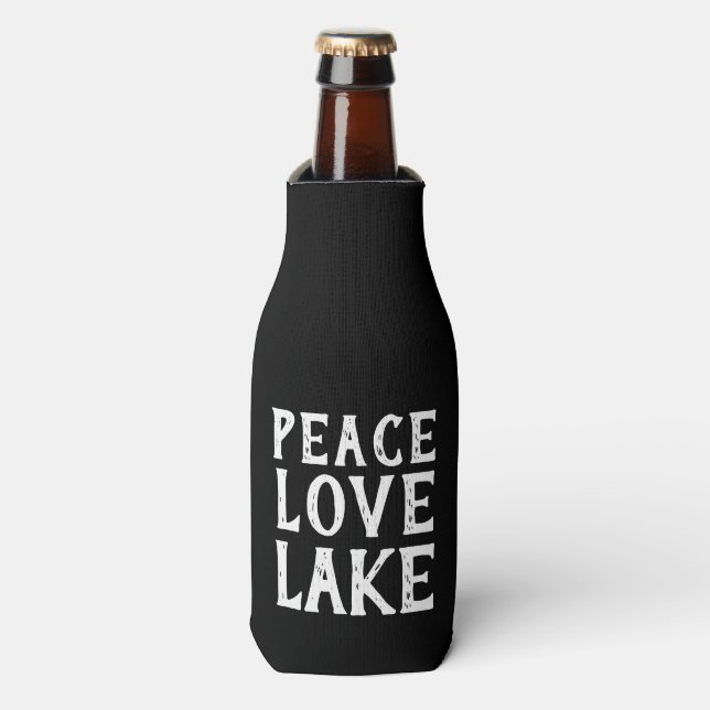 Enfriador De Botellas linda moda y diversión PAZ - AMOR - LAGO | (Frente de la botella)