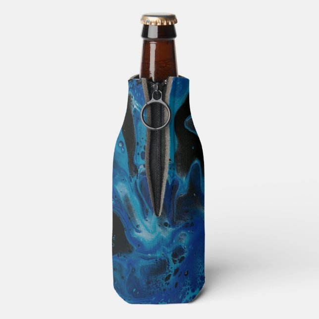Enfriador De Botellas Líquido psicodélico azul oscuro (Reverso de la botella)