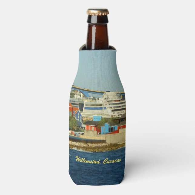 Enfriador De Botellas Llamando al recuerdo de Curacao (Frente de la botella)