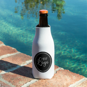 Enfriador De Botellas Logotipo de su empresa en círculo negro