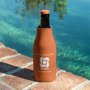 Enfriador De Botellas Logotipo personalizado de la empresa naranja para 