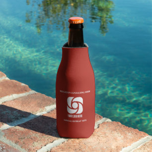 Enfriador De Botellas Logotipo personalizado de la empresa roja para fie