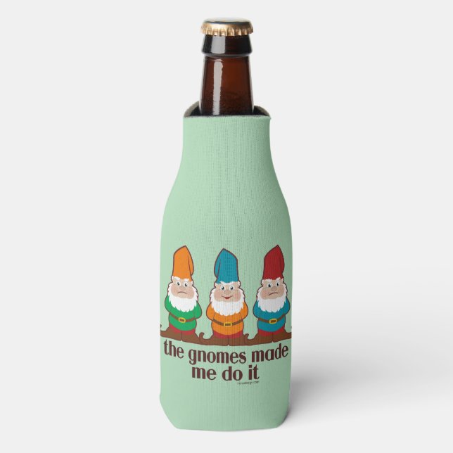 Enfriador De Botellas Los Gnomes Me Hicieron Hacerlo Humor (Frente de la botella)