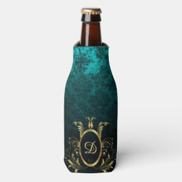 Enfriador De Botellas Lujo de marco dorado Damask personalizado