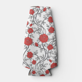 Enfriador De Botellas magnífico patrón de rosa rojo