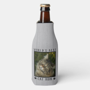 Enfriador De Botellas Mamá Gata Mejor del Mundo Huellas de Garra Foto de