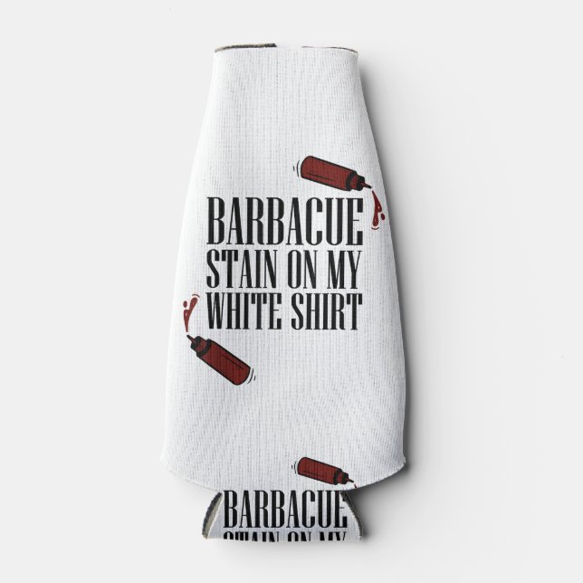 Enfriador De Botellas Mancha de barbacoa en mi blanco (Anverso)