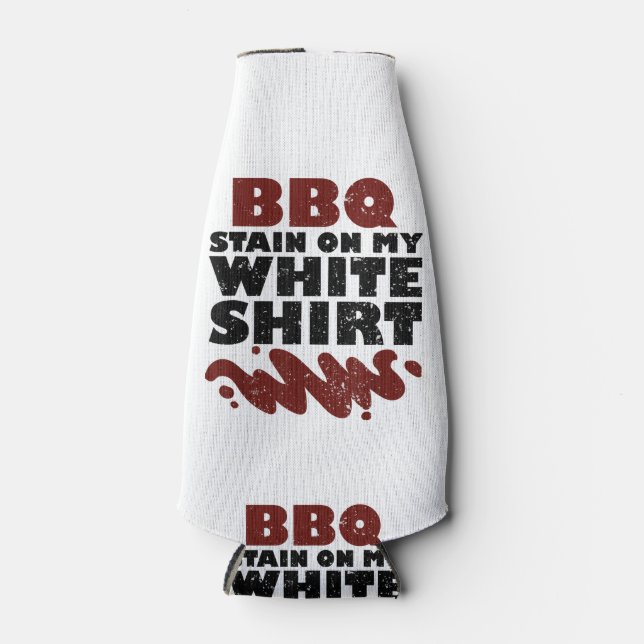 Enfriador De Botellas Mancha de barbacoa en mi blanco (Anverso)
