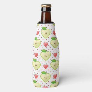 Enfriador De Botellas Manzanas cardíacas con puntos y corazones de polka