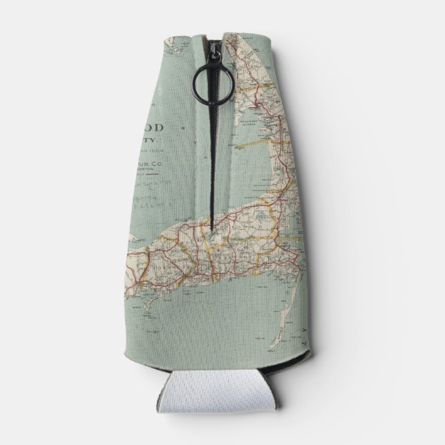 Enfriador De Botellas Mapa de época de Cape Cod (1917) (Reverso)