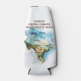 Enfriador De Botellas Mapa de la Fiesta de Bachelorette de Texas