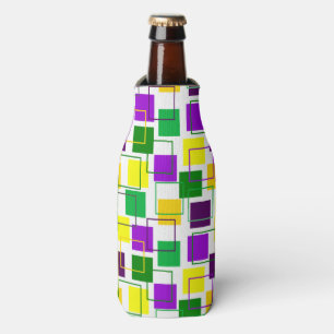 Enfriador De Botellas Mardi Gras cuadradas y líneas generales