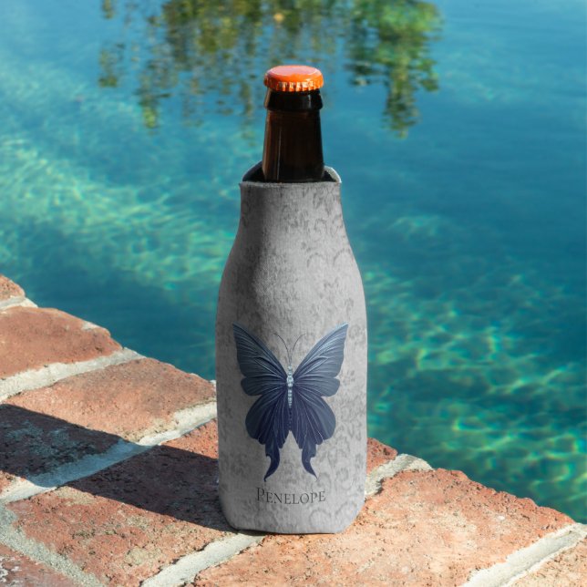 Enfriador De Botellas Mariposa con manchas azules (Piscina in situ)
