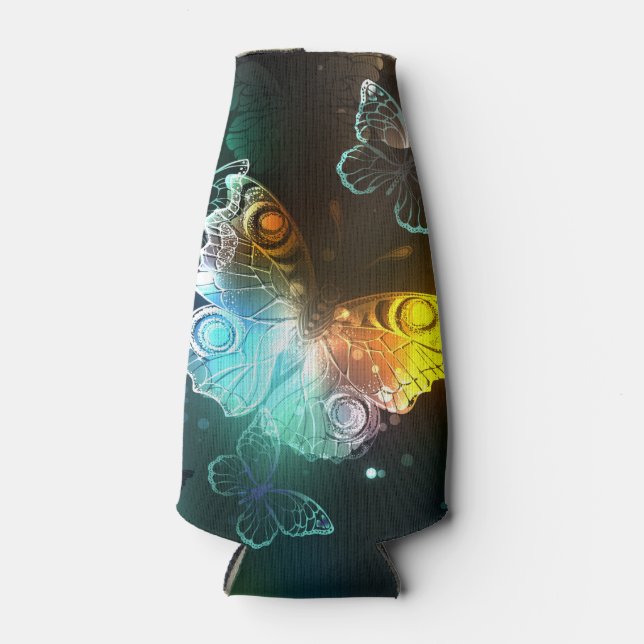 Enfriador De Botellas Mariposa luminosa y mariposas nocturnas (Anverso)