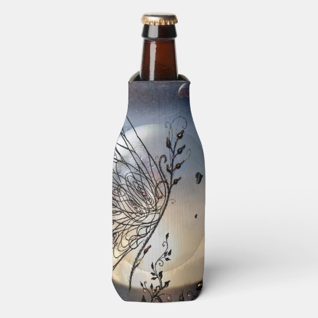 Enfriador De Botellas Mariposa Subiendo A Las Estrellas (Frente de la botella)