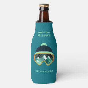 Enfriador De Botellas Máscara de esquí de texto personalizado