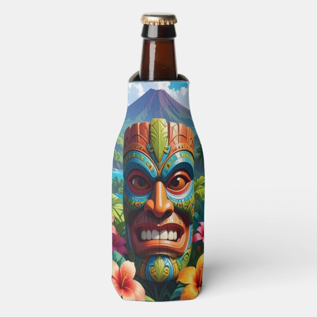 Enfriador De Botellas Máscara Tiki (Frente de la botella)