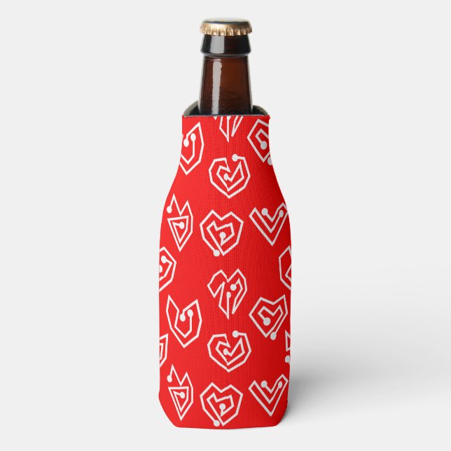 Enfriador De Botellas Mazes de San Valentín blanco (Frente de la botella)